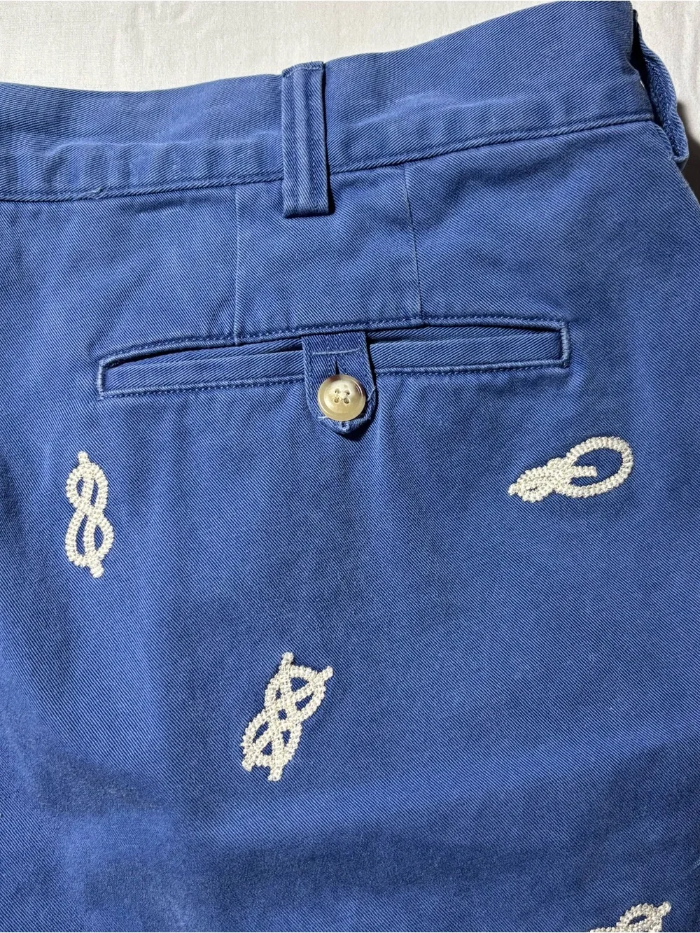 Polo by Ralph Lauren Blue Embroidered Knot Shorts